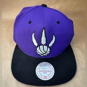 Mitchell & Ness NBA Toronto Raptors Purple & Blk Claw Logo Classic Snap Back Hat